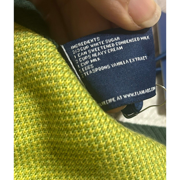 Flan Labs Avocado Atomic Green Sweater Vest Mens M Colorblock Knit Pullover New - Picture 10 of 10